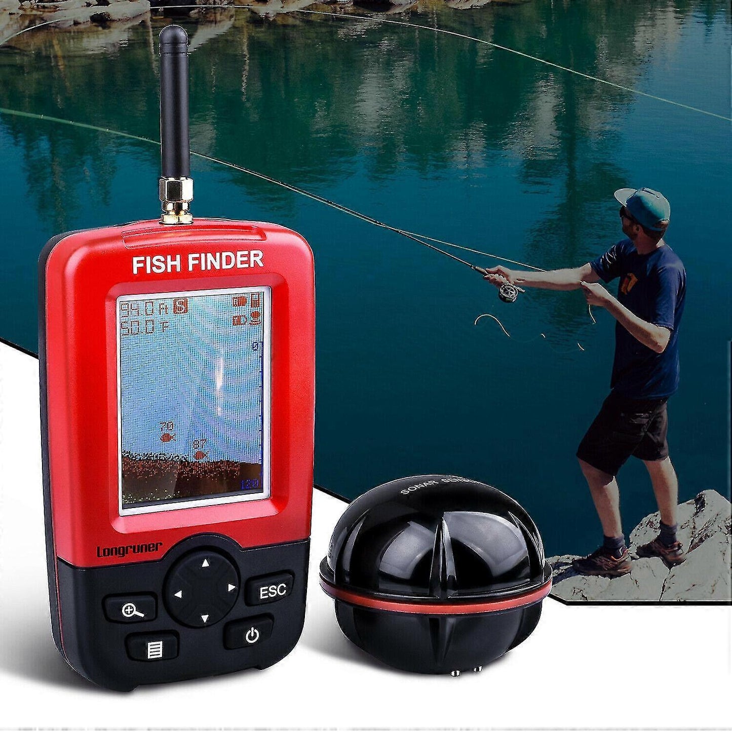 AnglerTech Wireless™ Portable Fishing Sonar